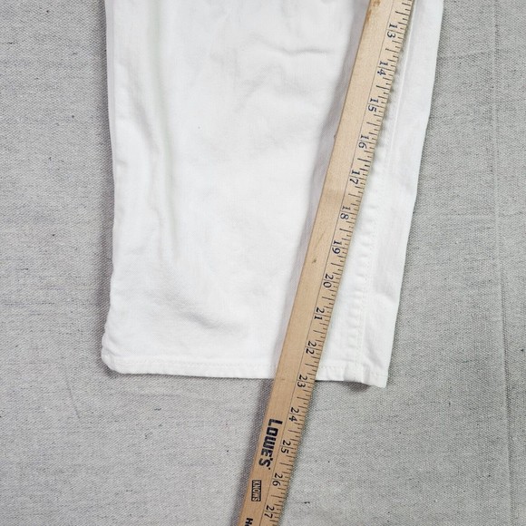 Eddie Bauer Womens Size T16 White Curvy Crop Capri Denim Jeans - Picture 6 of 14
